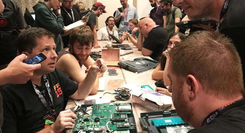 Hackers at DEF CON.