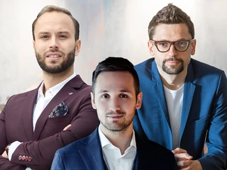 Od lewej: Wojciech Oleksiejuk, Country Manager Poland and Bulgaria w HeavyFinance, Piotr Smoleń, CEO symmetrical.ai  oraz Dariusz Żuk, CEO AIP Seed