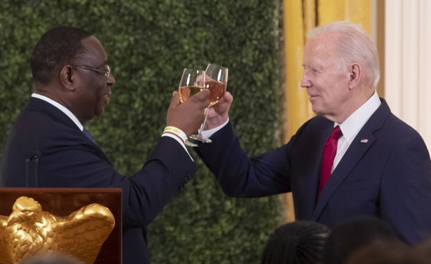 Prezydent USA Joe Biden i prezydent Senegala Macky Sall