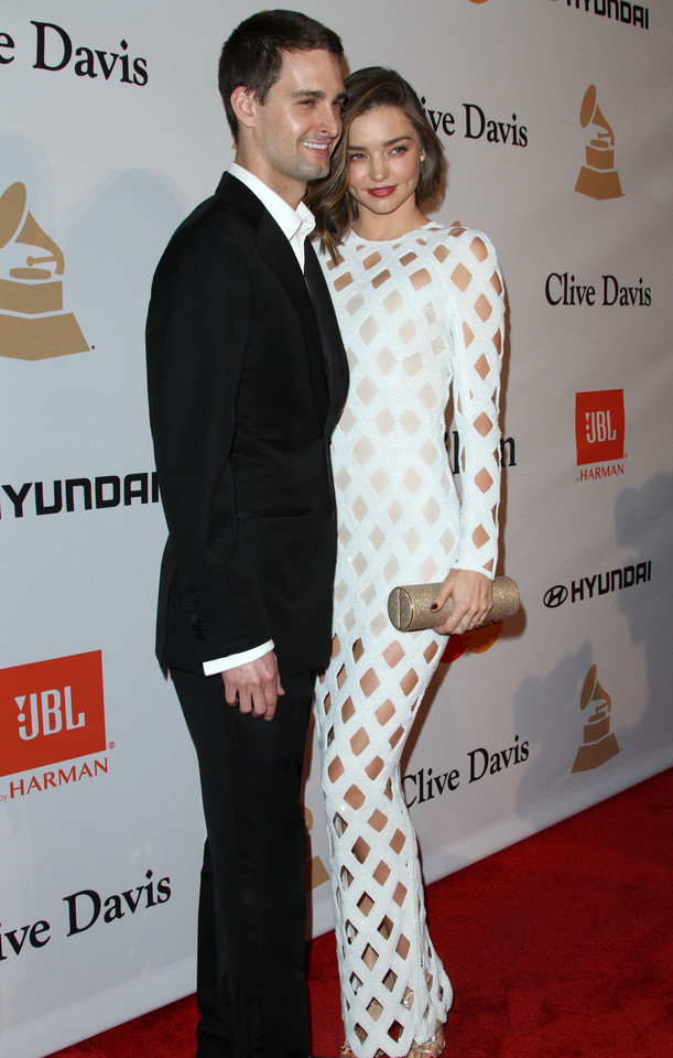 Miranda Kerr i Evan Spiegel na Clive Davis pre-Grammy gala