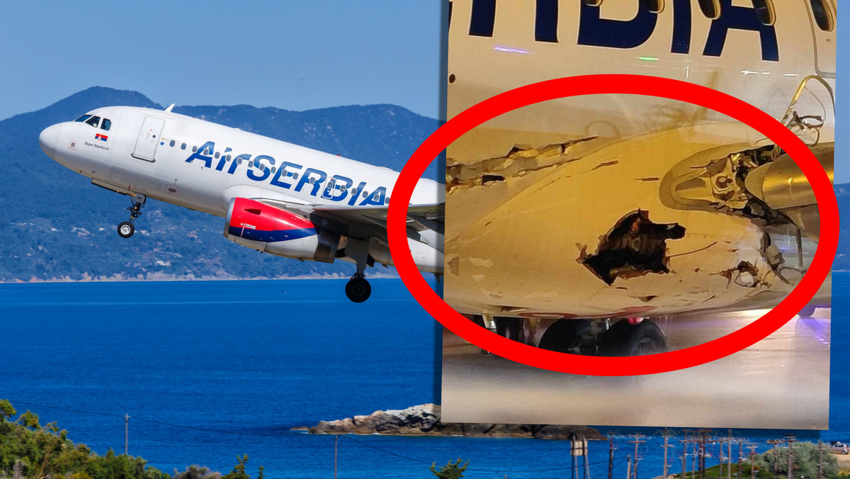 To cud, że ten samolot wylądował. Koszmarne uszkodzenia samolotu w Serbii
