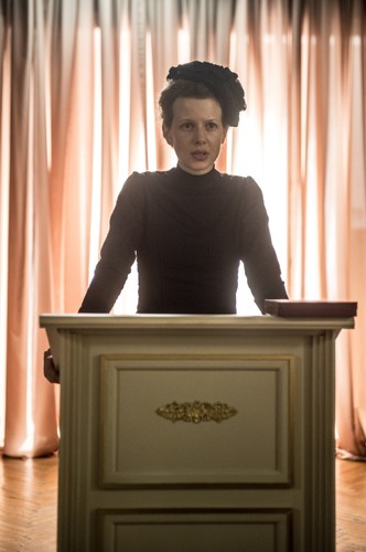 Karolina Gruszka na planie filmu 'Maria Curie'