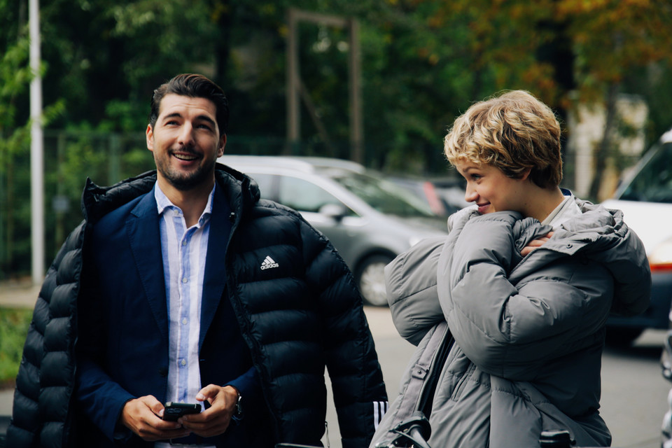 Andrea Preti, Helena Englert na planie filmu "Pokusa"