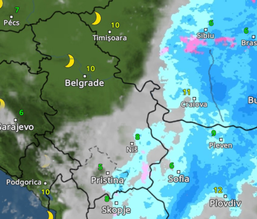 Kako se promena vremena kreće u Srbiji 16. maja u jedan sat posle ponoći