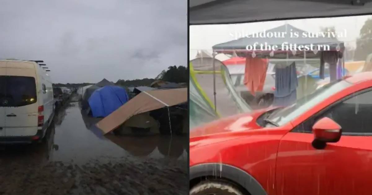 The rain washed away one of Australia’s biggest festivals, turning the place into a sea of ​​mud