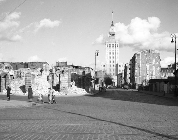 PKIN od strony ul. Złotej w 1957 r.