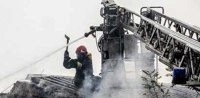 Pożar trawił fabrykę w Bielsku