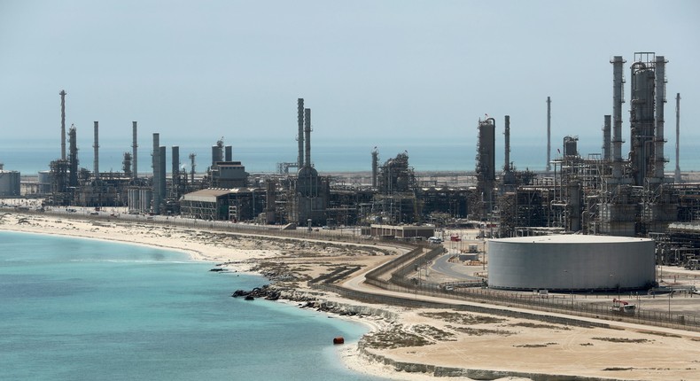 Saudi Aramco's Ras Tanura oil refinery in Saudi Arabia