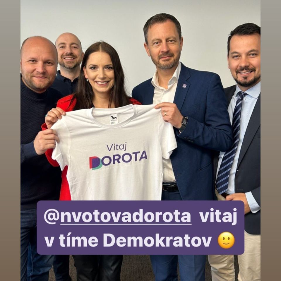Do strany Demokrati vstupuje hudobníčka Dorota Nvotová.