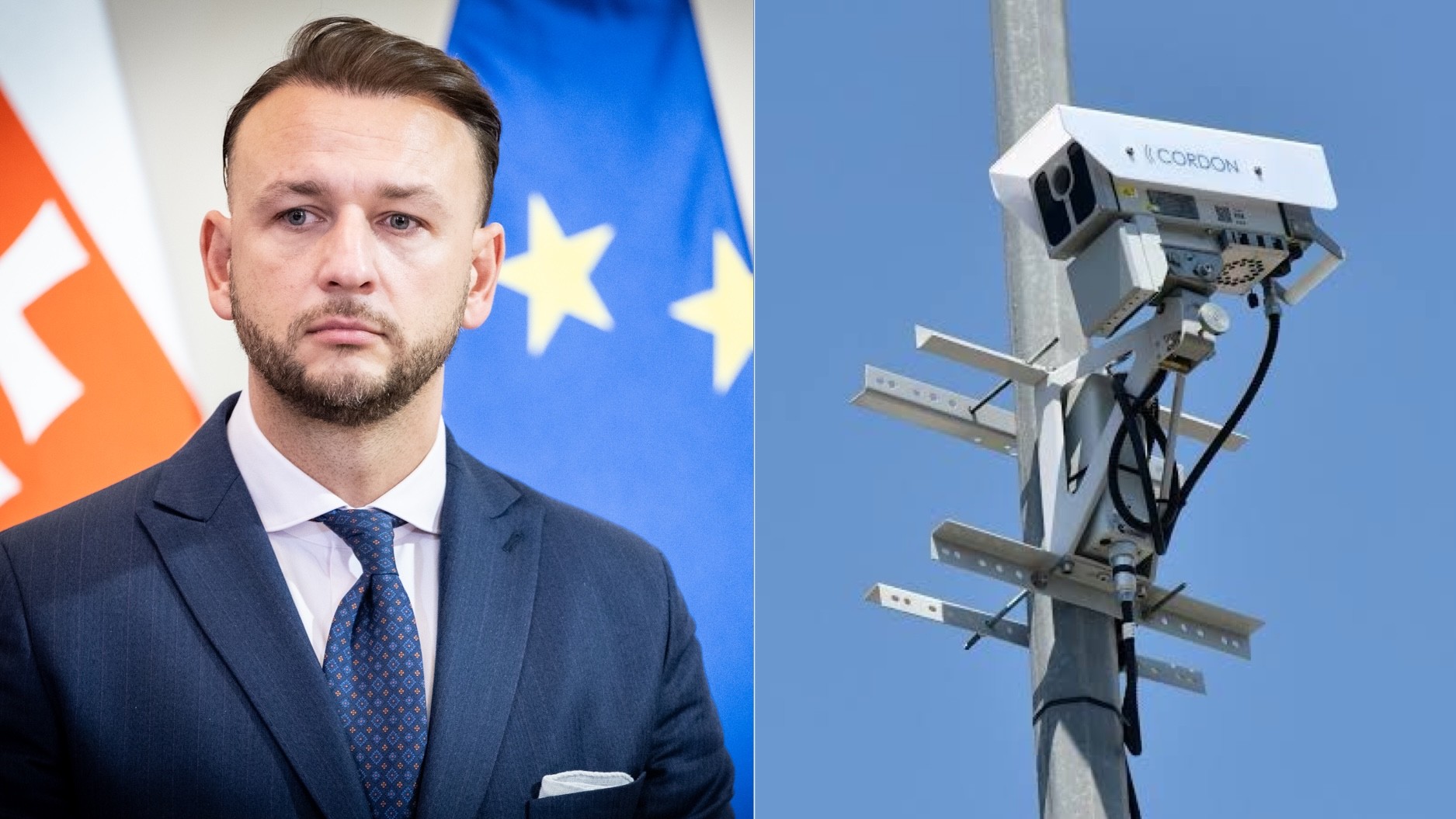 Minister vnútra Matúš Šutaj Eštok a stacionárny radar s kamerou