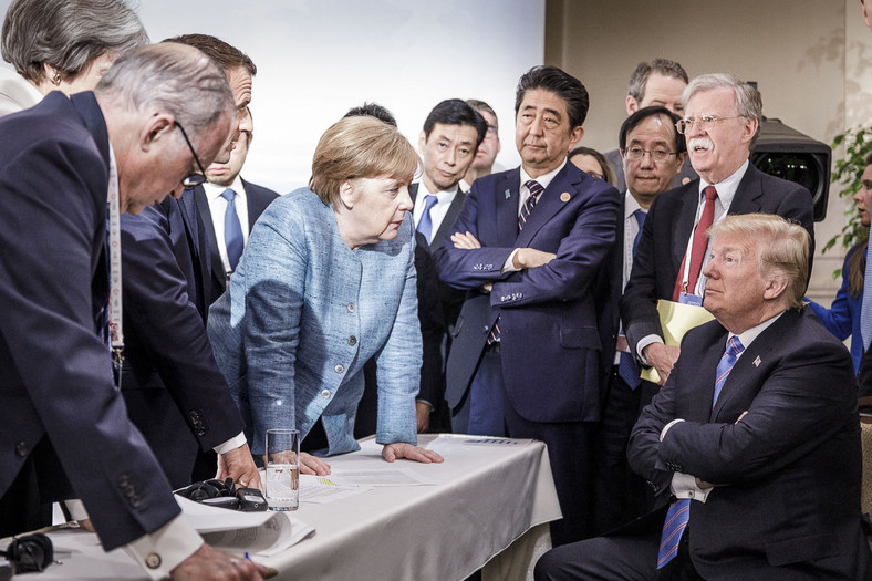 Donald Trump na szczycie G7 w 2018 r.