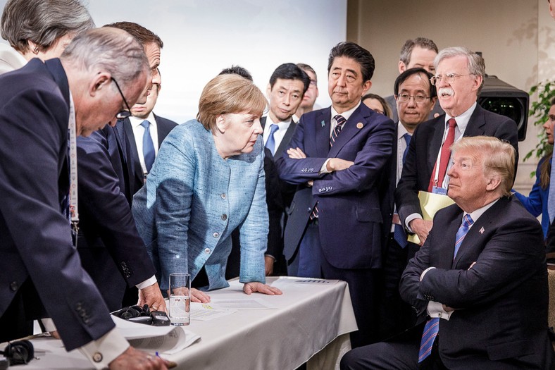 Donald Trump na szczycie G7 w 2018 r.