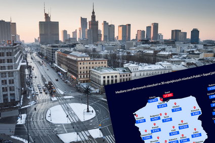 Dysproporcje cen mieszkań w największych miastach Polski (30 miast)