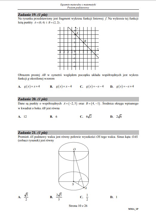 Matura z matematyki - poziom podstawowy