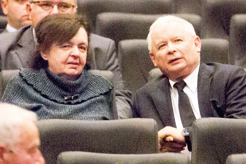 Jarosław Kaczyński i Anna Religa