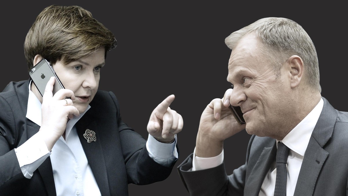 Beata Szydło i Donald Tusk 