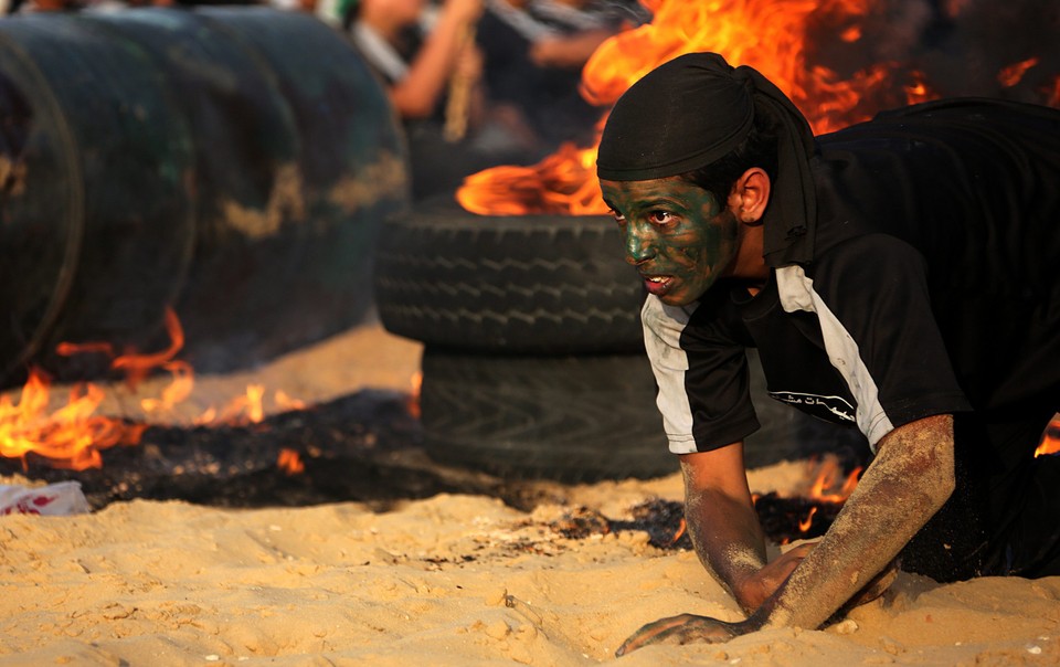 MIDEAST PALESTINIANS MILITARY (Military summer camp in the West Bank)