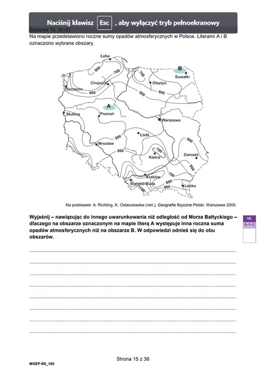 Matura 2023 z geografii, Formuła 2023