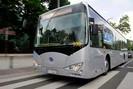 Elektryczny autobus BYD jeździ po Warszawie