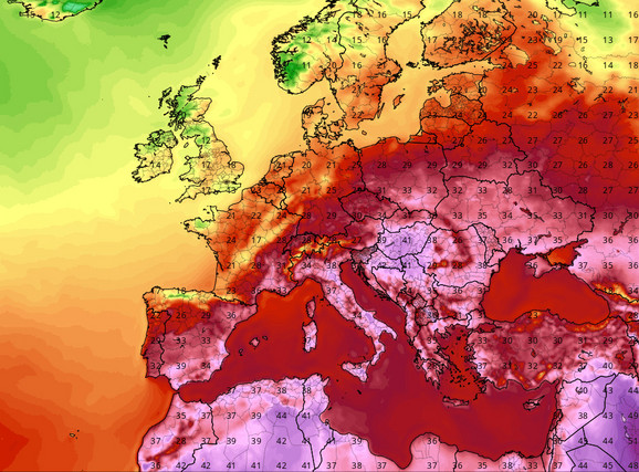 Toplotni talas u junu u Evropi 2017.
