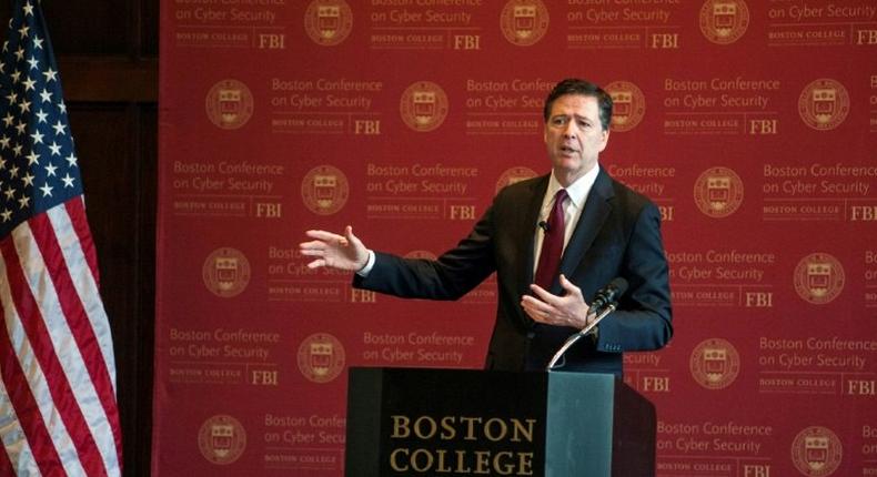 FBI Director James Comey addresses speculation about his future at a conference in Boston