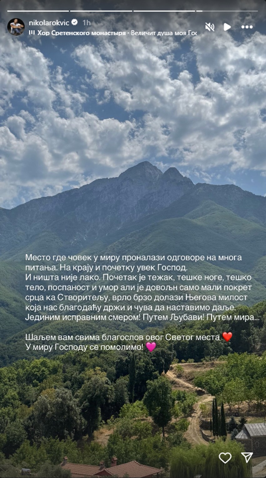 Nikola Rokvić na Hilandaru