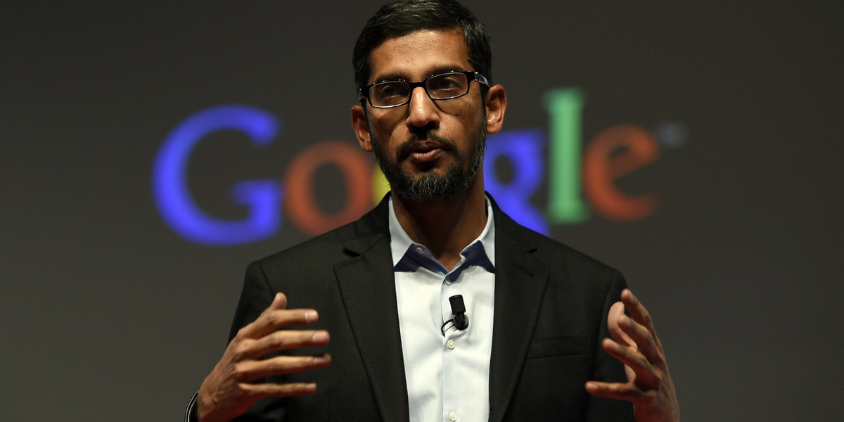 Sundar Pichai, szef Google. Zdj. z 2015 r.
