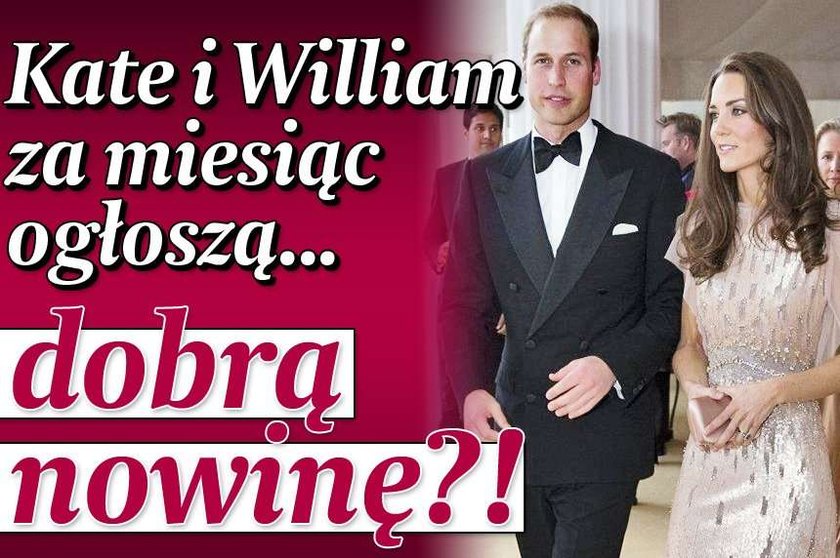 Kate i William za miesiąc ogłoszą... dobrą nowinę?!