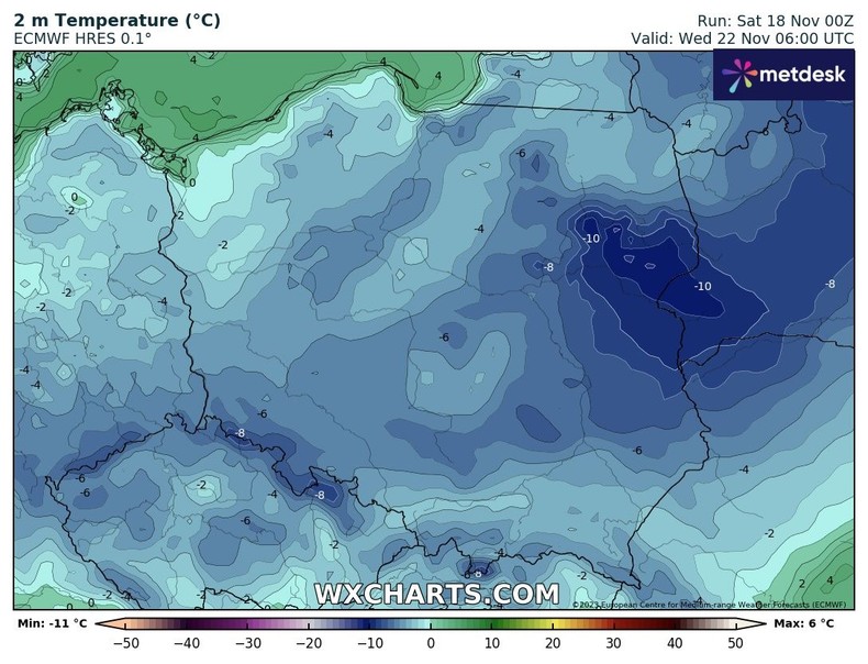 Nocami możliwe są spadki temperatury poniżej -10 st. C