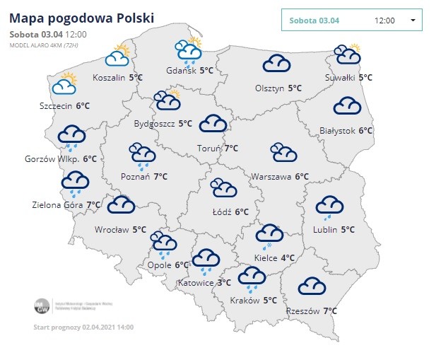 Pogoda dla Polski - 03.04