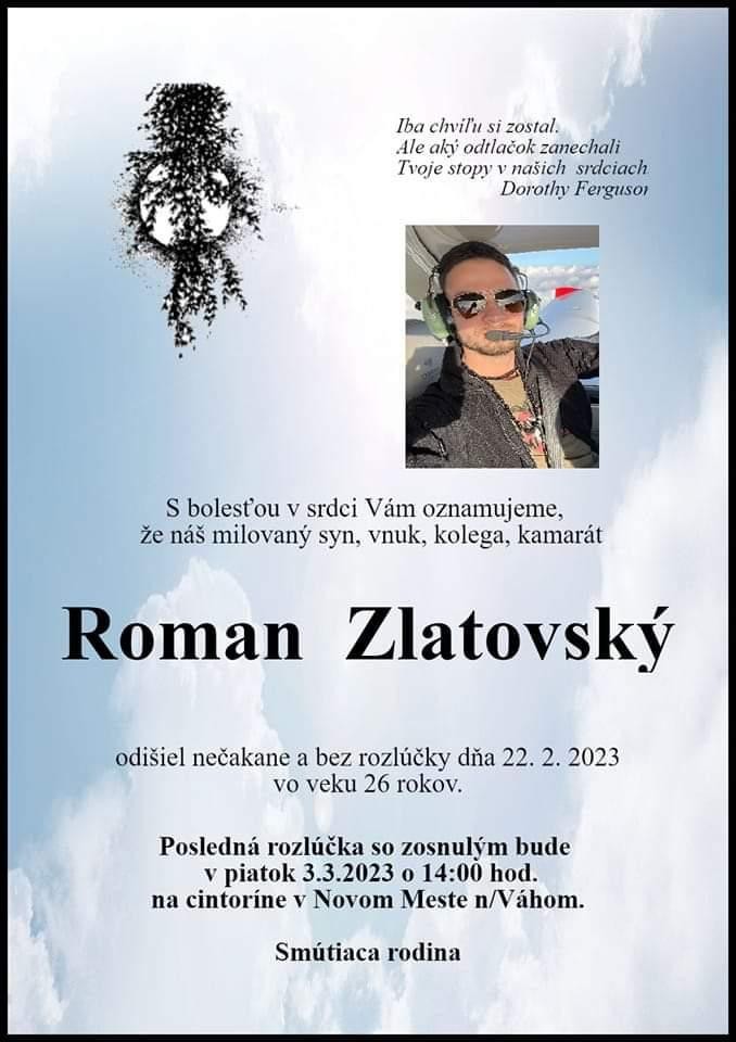 Posledné zbohom obetiam leteckého nešťastia. 