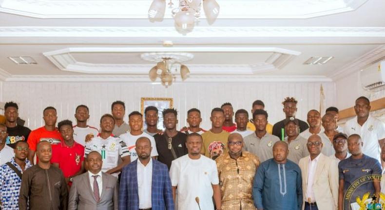 Gov’t delivers cheques of $5,000 to AFCON-winning Black Satellites players
