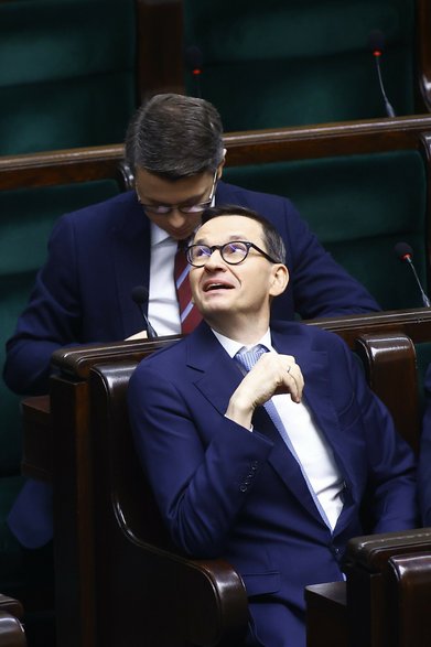 Mateusz Morawiecki i Piotr Müller