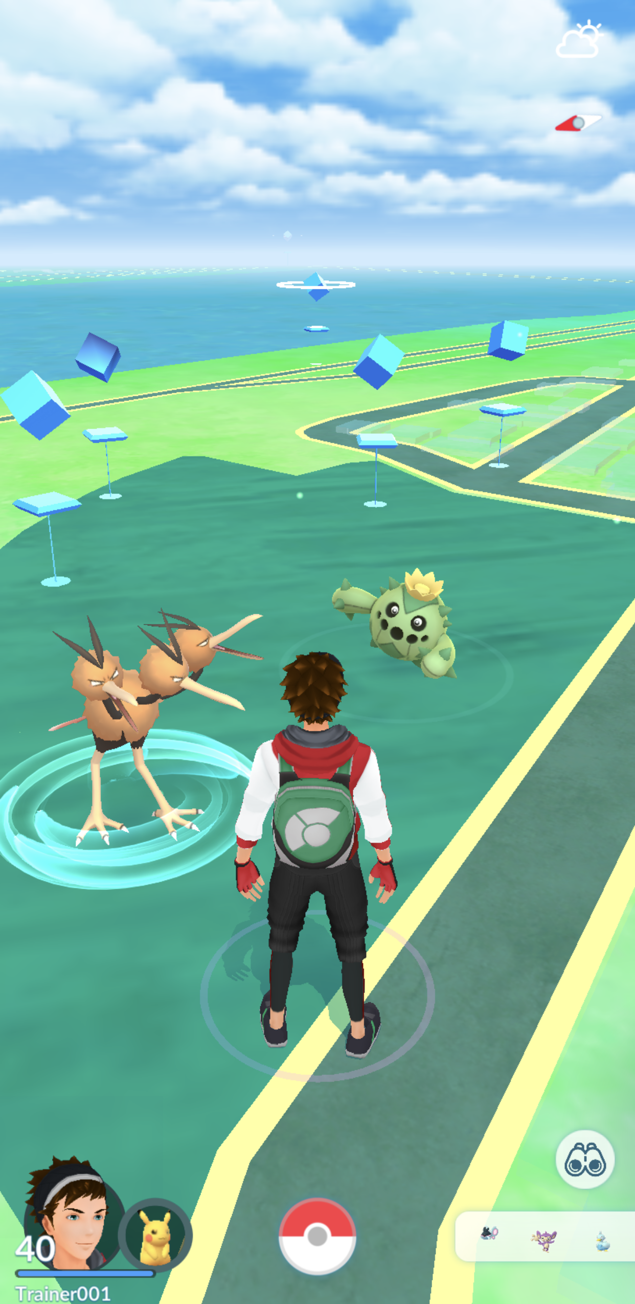 Oficiálny screenshot z hry Pokémon GO.