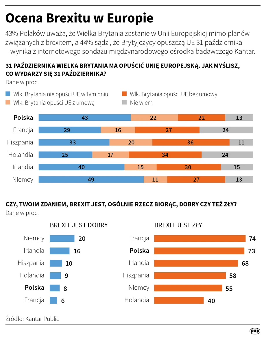 Ocena brexitu w Europie