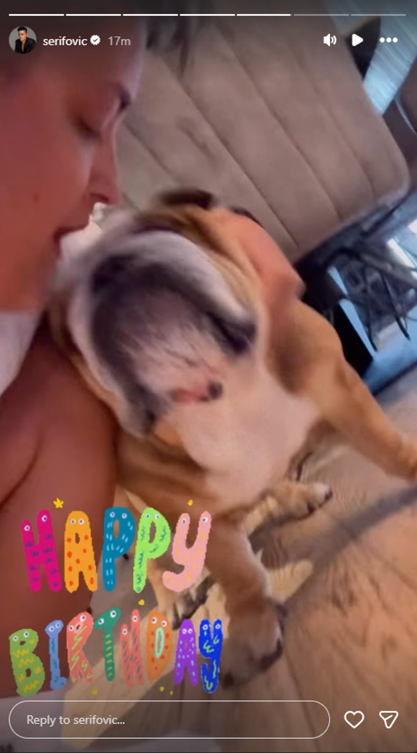 Marija i Mario Šerifović slave rođendan psu