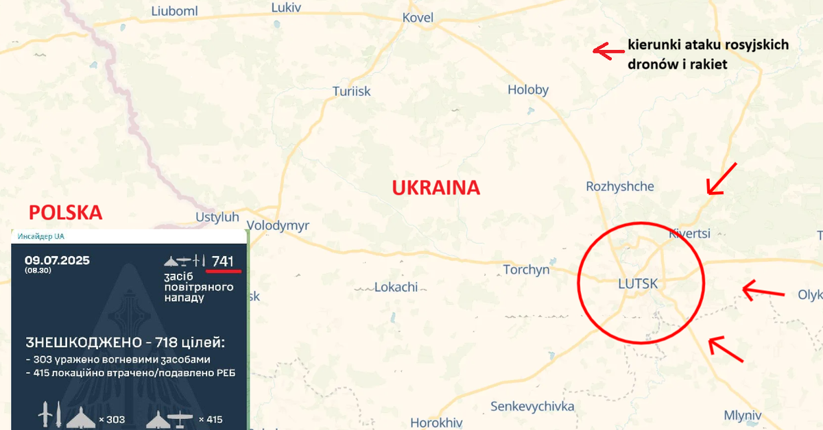Tak dużego nalotu blisko Polski jeszcze nie było! 741 rakiet i dronów uderzyło w Ukrainę?