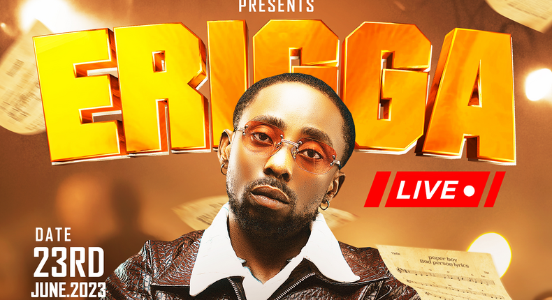 Erigga announces live concert in Lagos