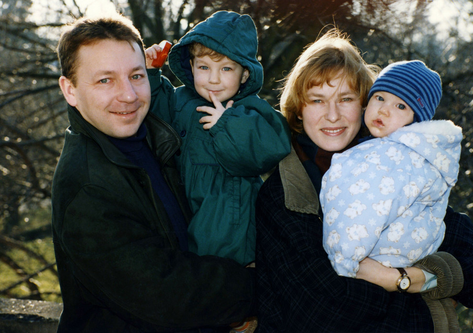 Zbigniew Zamachowski i Aleksandra Justa z dziećmi