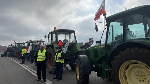 Protest rolników koło Białegostoku / fot. Onet