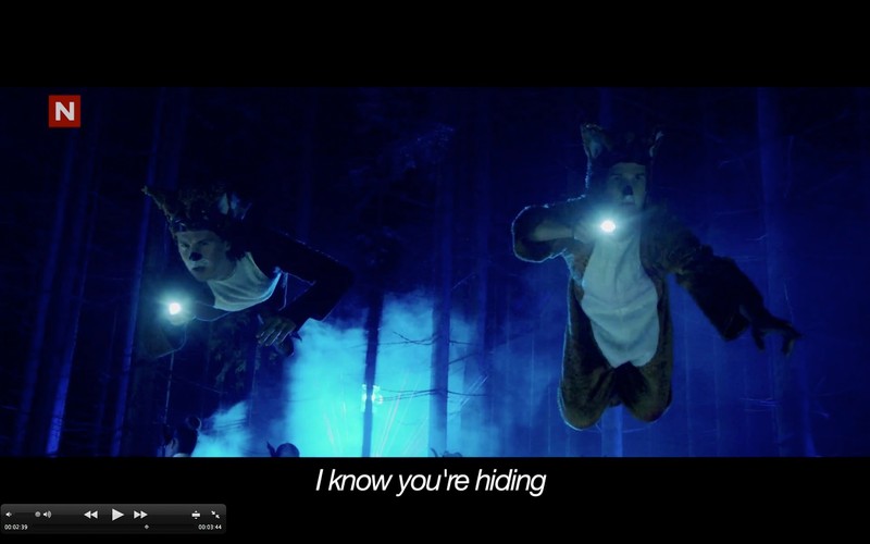 Kadry z klipu do 'What does the Fox say?'