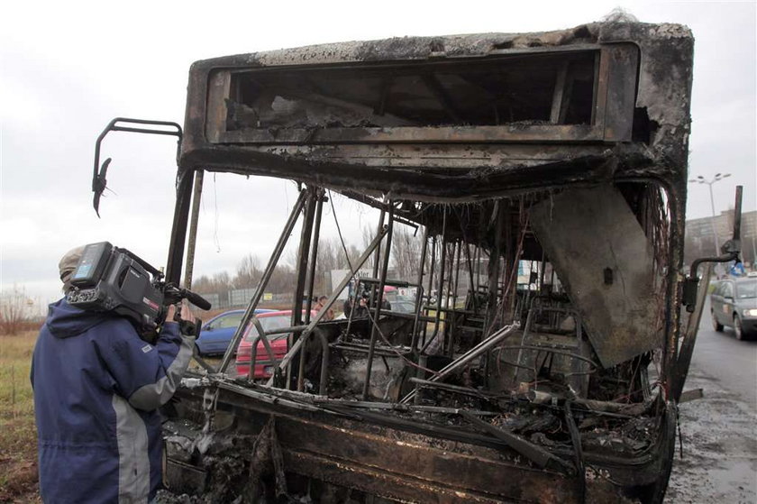 Autobus spłonął jak zapałka