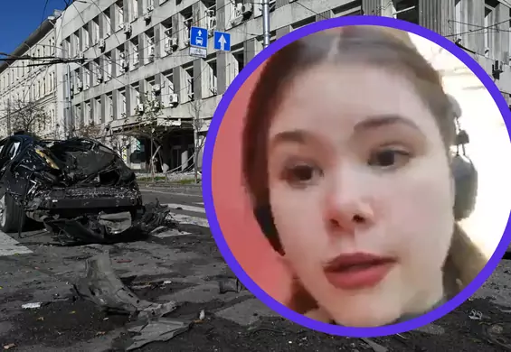 Rozmawiała przez telefon, gdy obok wybuchła rakieta. Szokujące nagranie z Kijowa