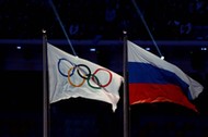 Russia and Olympic Flag File Photo