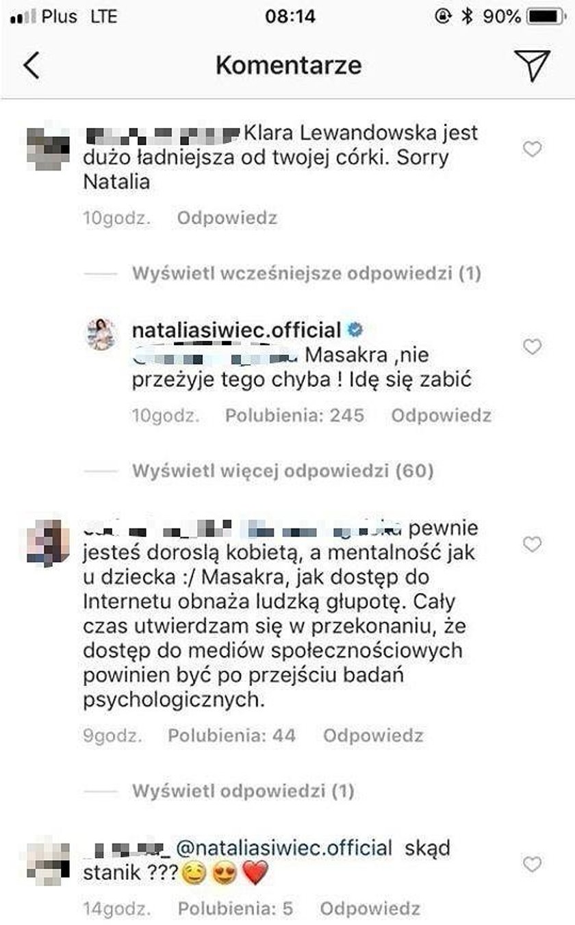 Wpis na Instagramie Natalii Siwiec