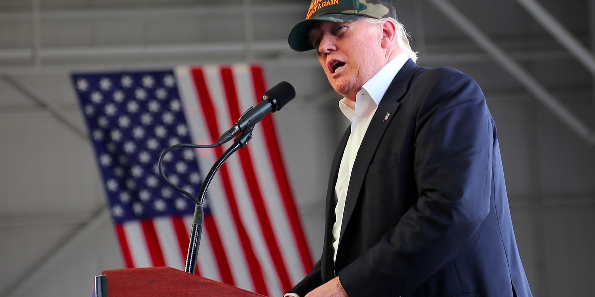 Donald Trump at a rally in Pennsylvania.