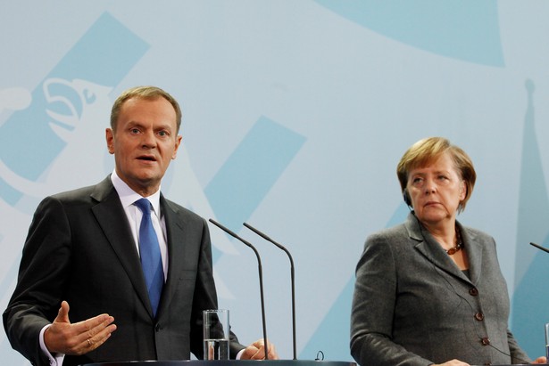 Donald Tusk, Poland's prime minister, speaks during the official presidential ceremony for Bronislaw Komorowski at the Royal Castle in Warsaw, Poland