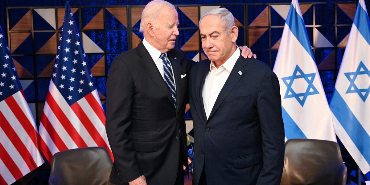 Prezydent USA Joe Biden i premier Izraela Benjamin Netanjahu