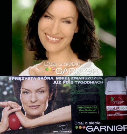 Danuta Stenka w reklamie Garnier