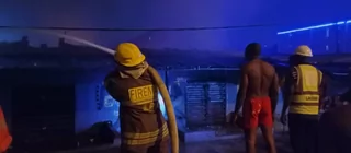 Emergency responders battled the fire between 2 am and 3:30 am [LASEMA]